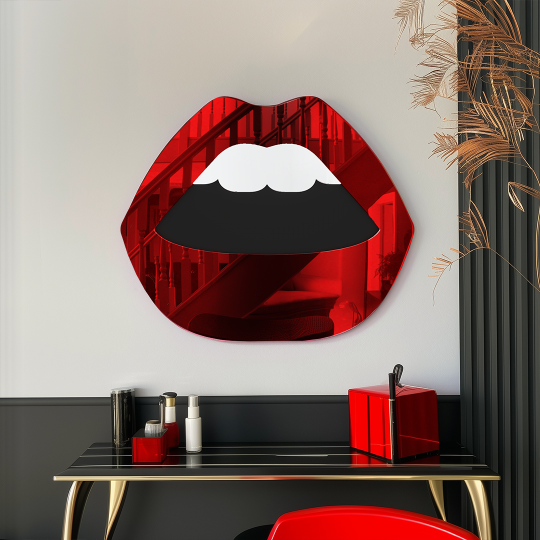 Lips Mirror Wall Art – Bold Pop Glam Décor