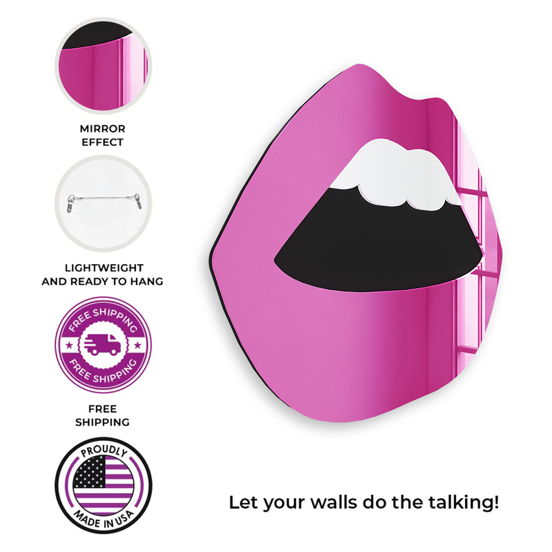 Lips Mirror Wall Art – Bold Pop Glam Décor
