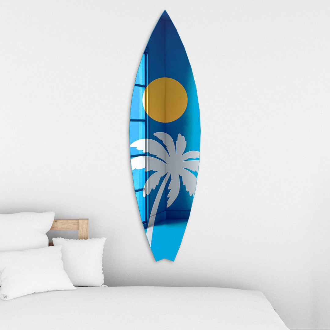 Surfboard Mirror Wall Decor