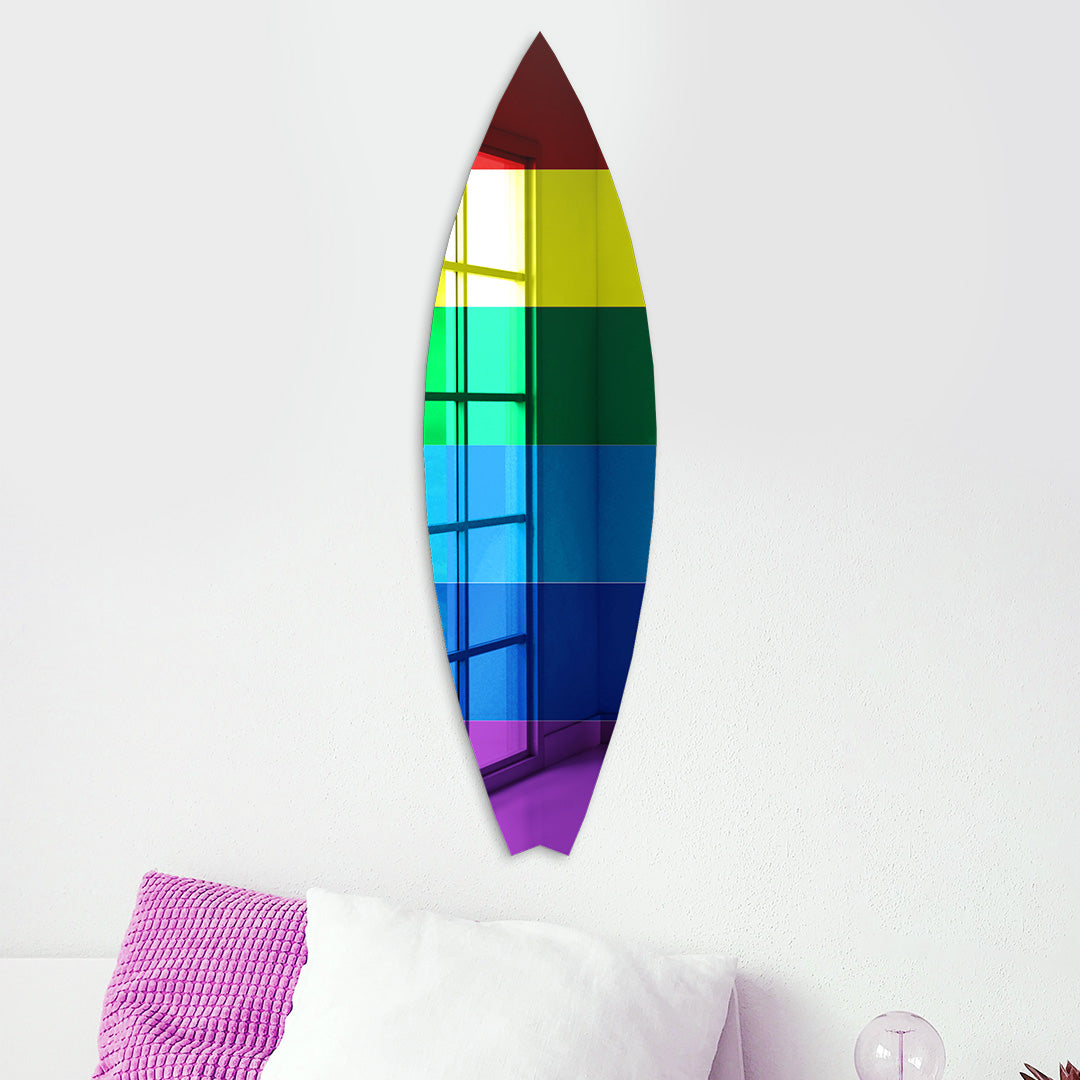 Surfboard Mirror Wall Decor