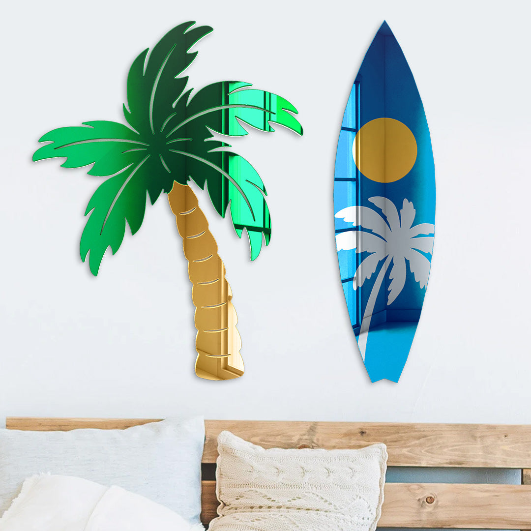 Palm Tree Mirror Wall Decor
