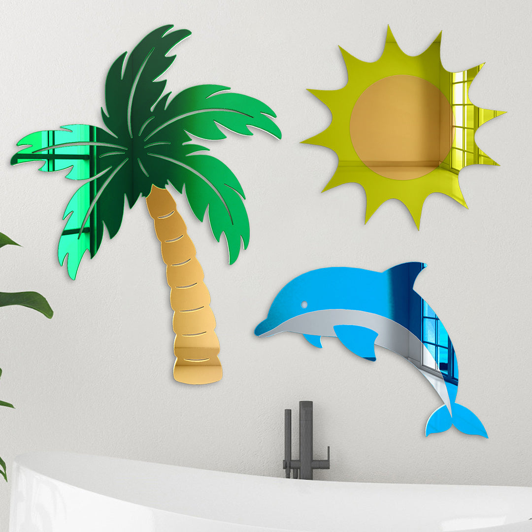 Palm Tree Mirror Wall Decor