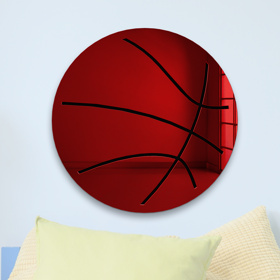 Baseball, Basketball, and Tennis Ball Sports Wall Mirrors