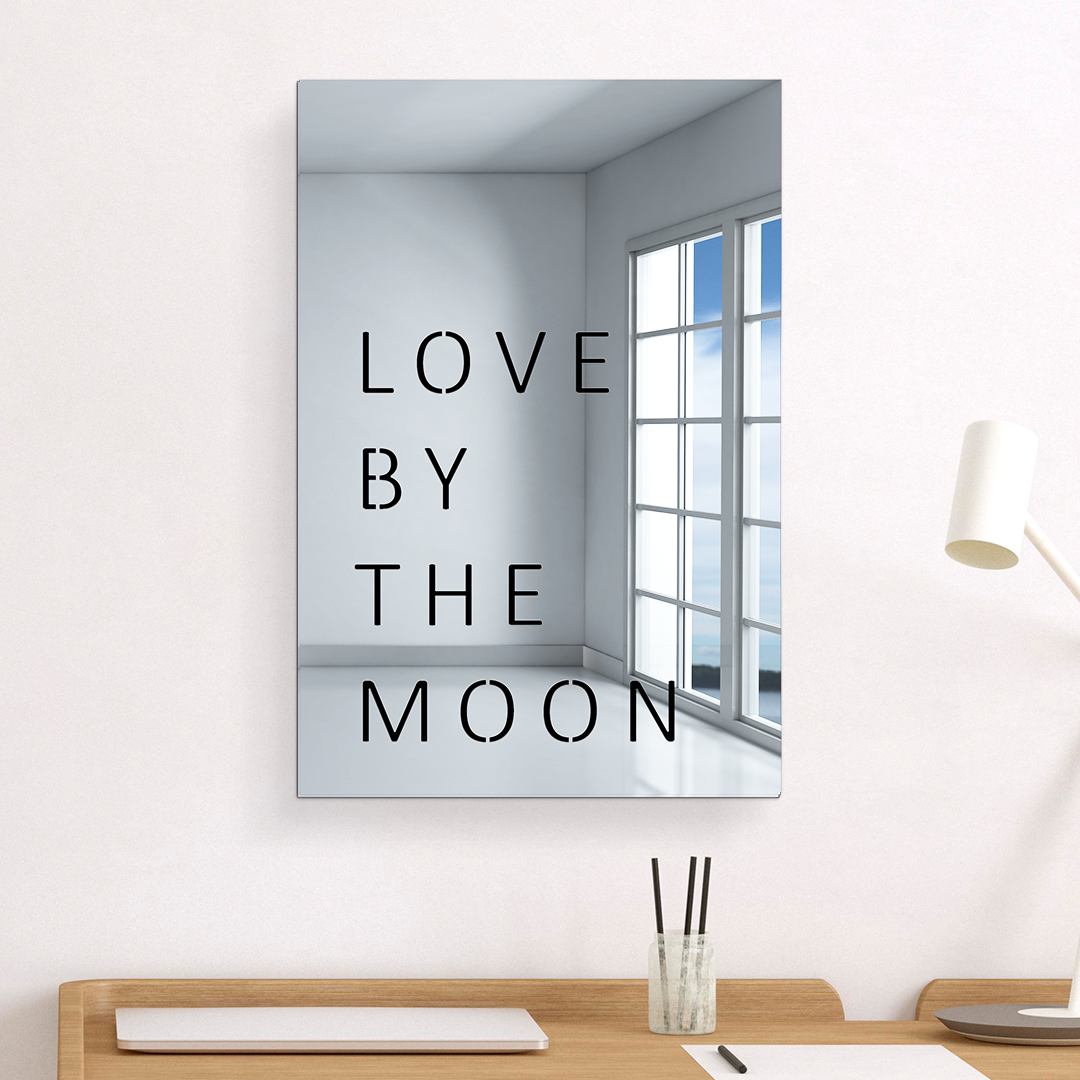 Love By The Moon Wall Mirror Silver