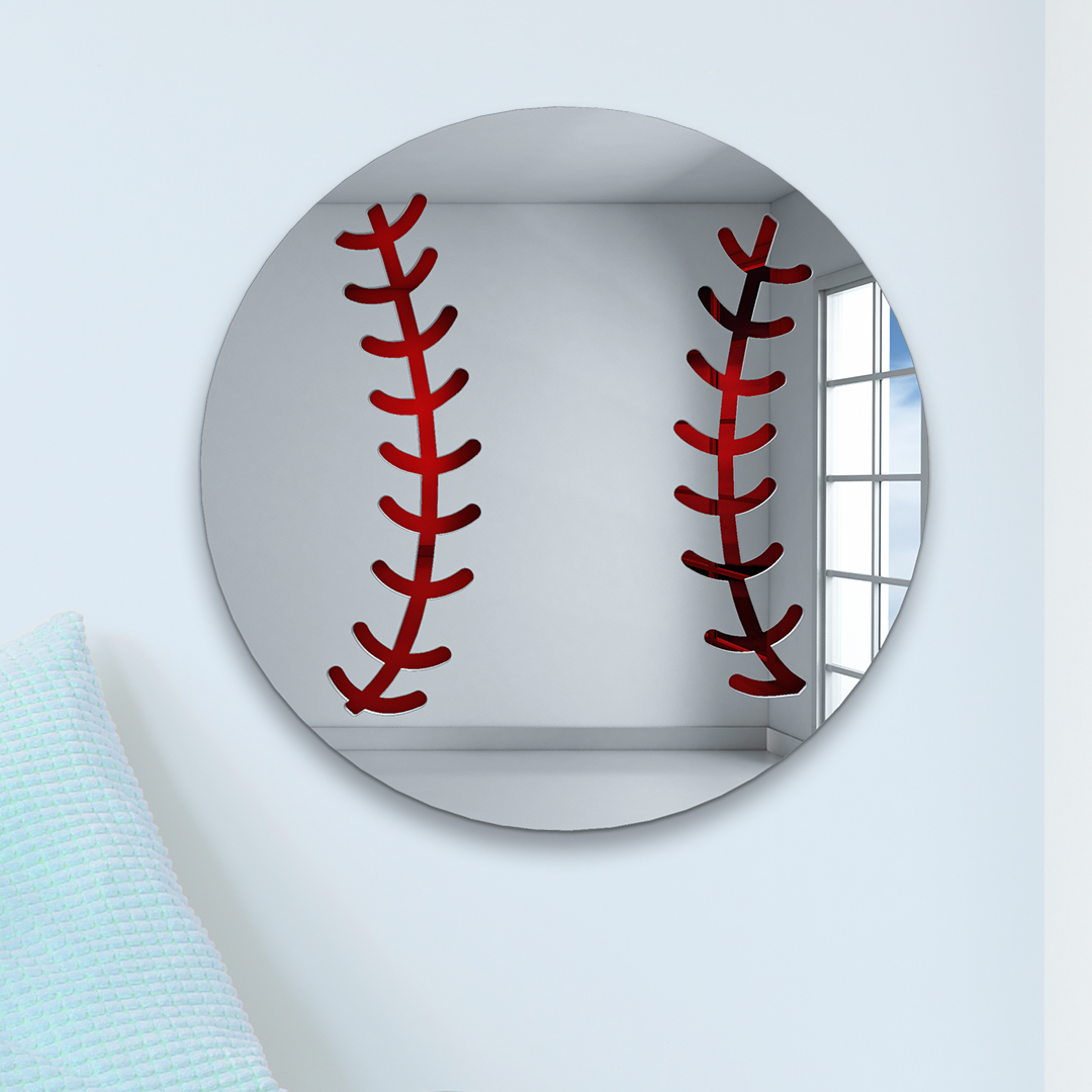 Baseball, Basketball, and Tennis Ball Sports Wall Mirrors