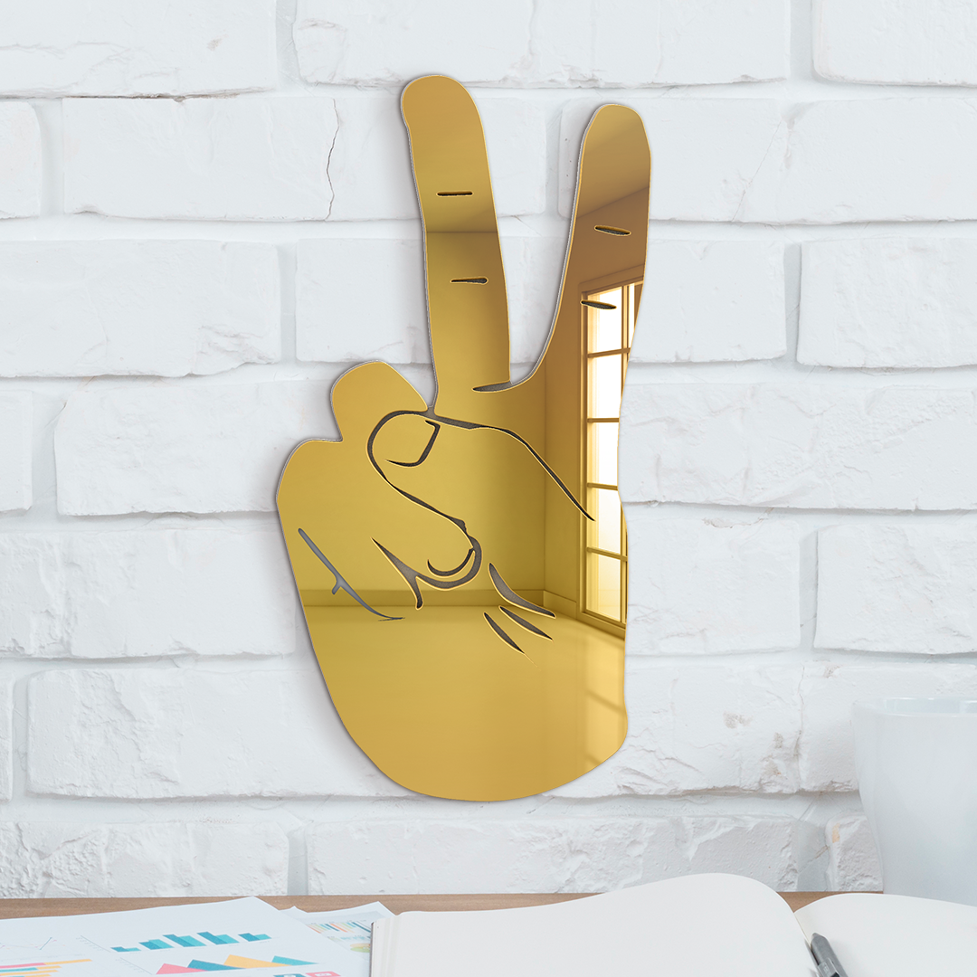 PEACE SIGN HAND SILHOUETTE - 4ArtWorks