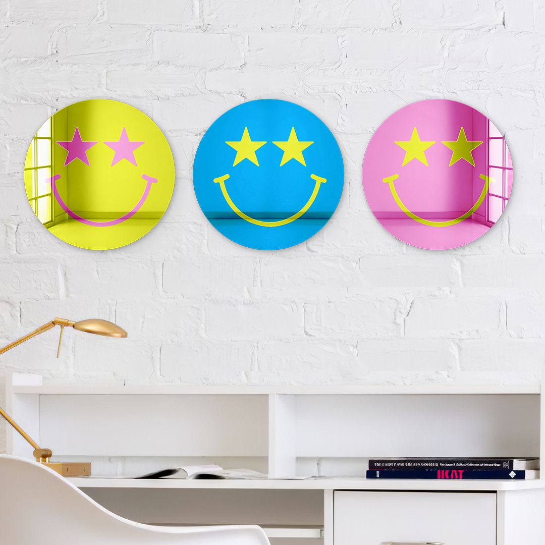 Bundle | Happy Face with Starry Eyes Multicolor 3-Piece Set