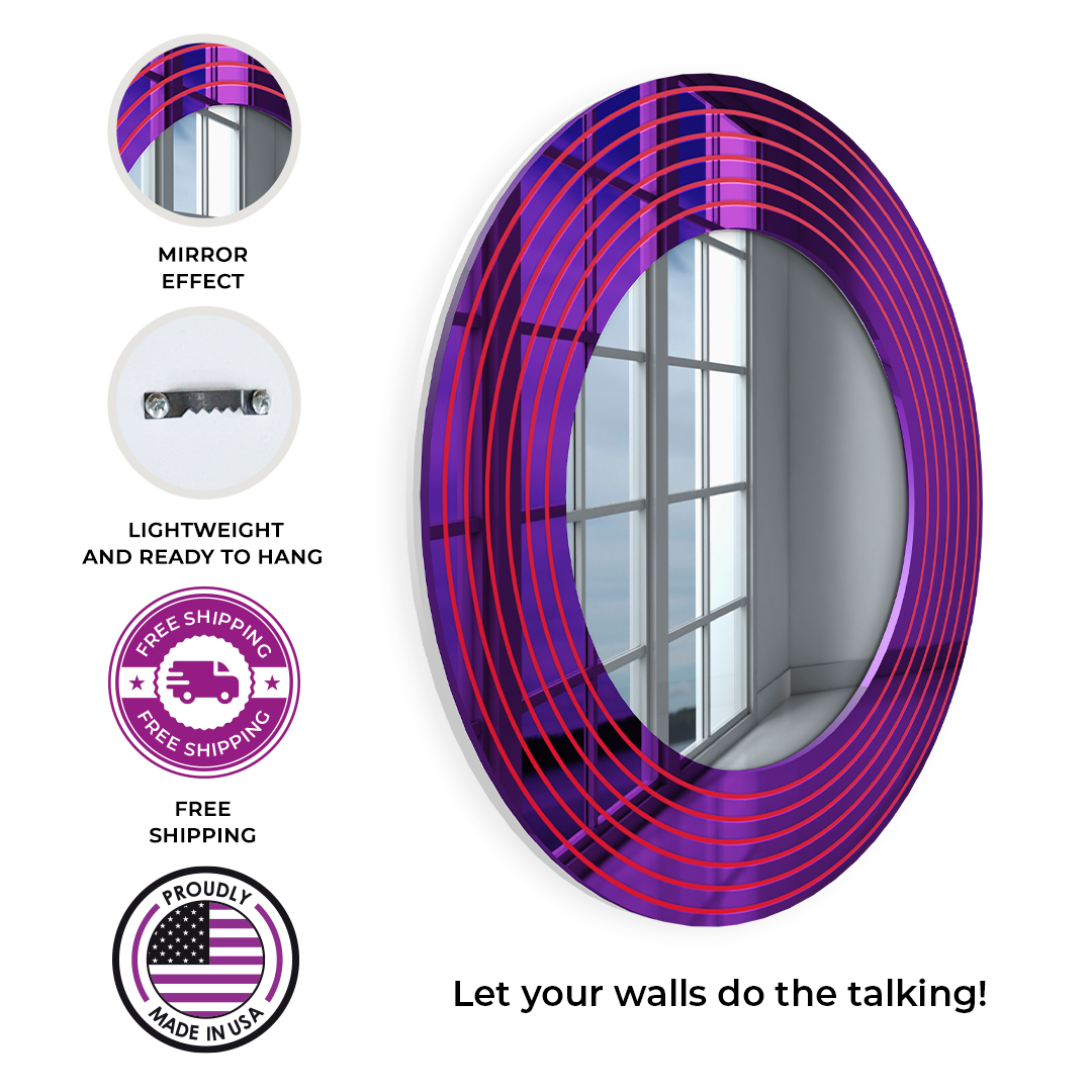Pop Round Wall Mirror PURPLE