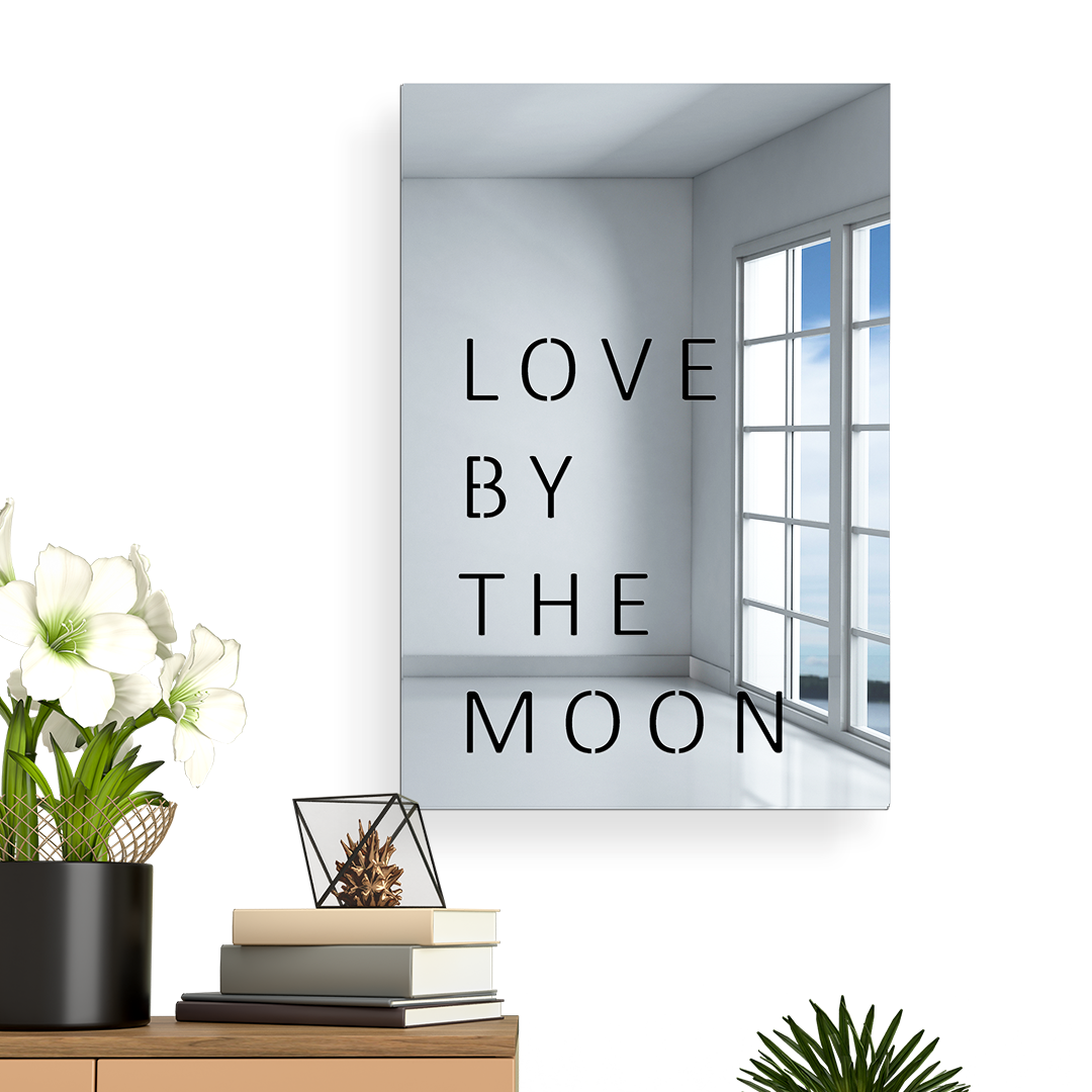 Love By The Moon Wall Mirror Silver