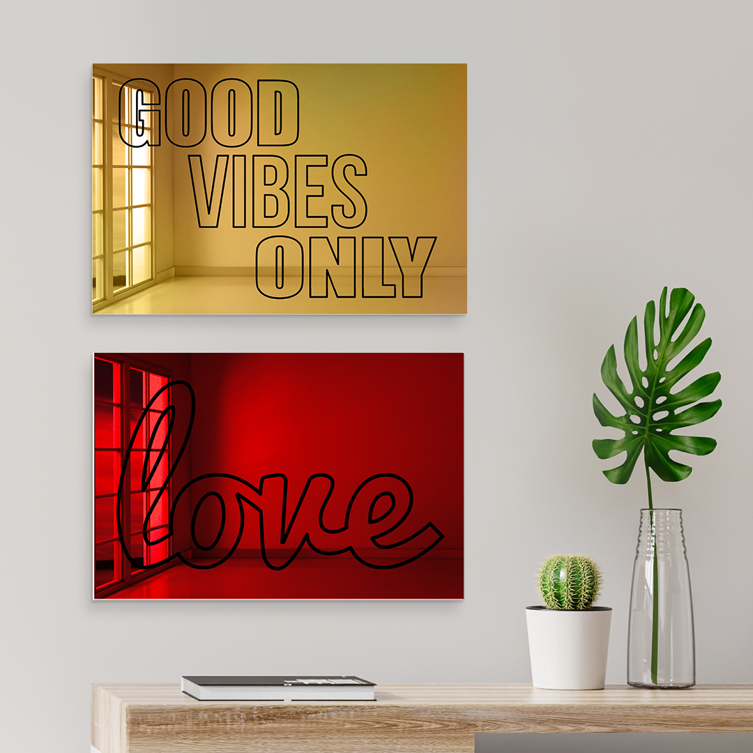 Good Vibes Only Wall Mirror Gold