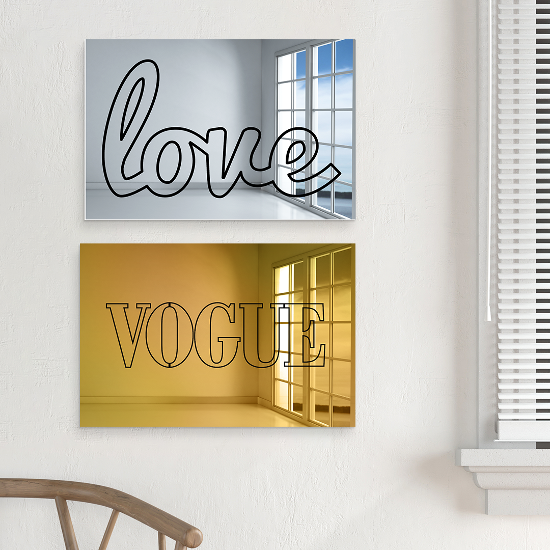 Love Wall Mirror Silver