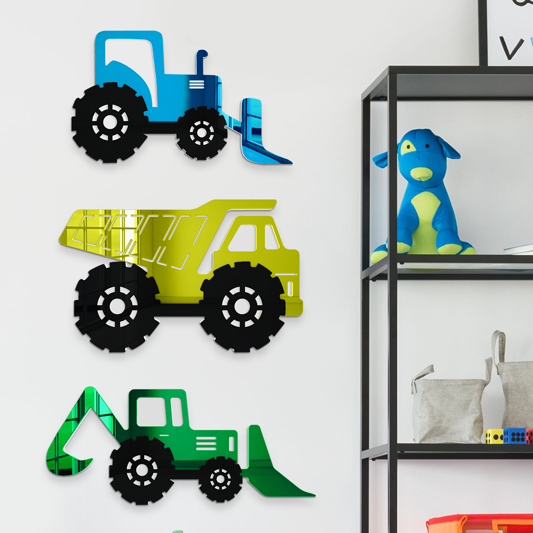 Trucks Wall Decor for Kids | Tractor Wall Art | Wall Art for Kids