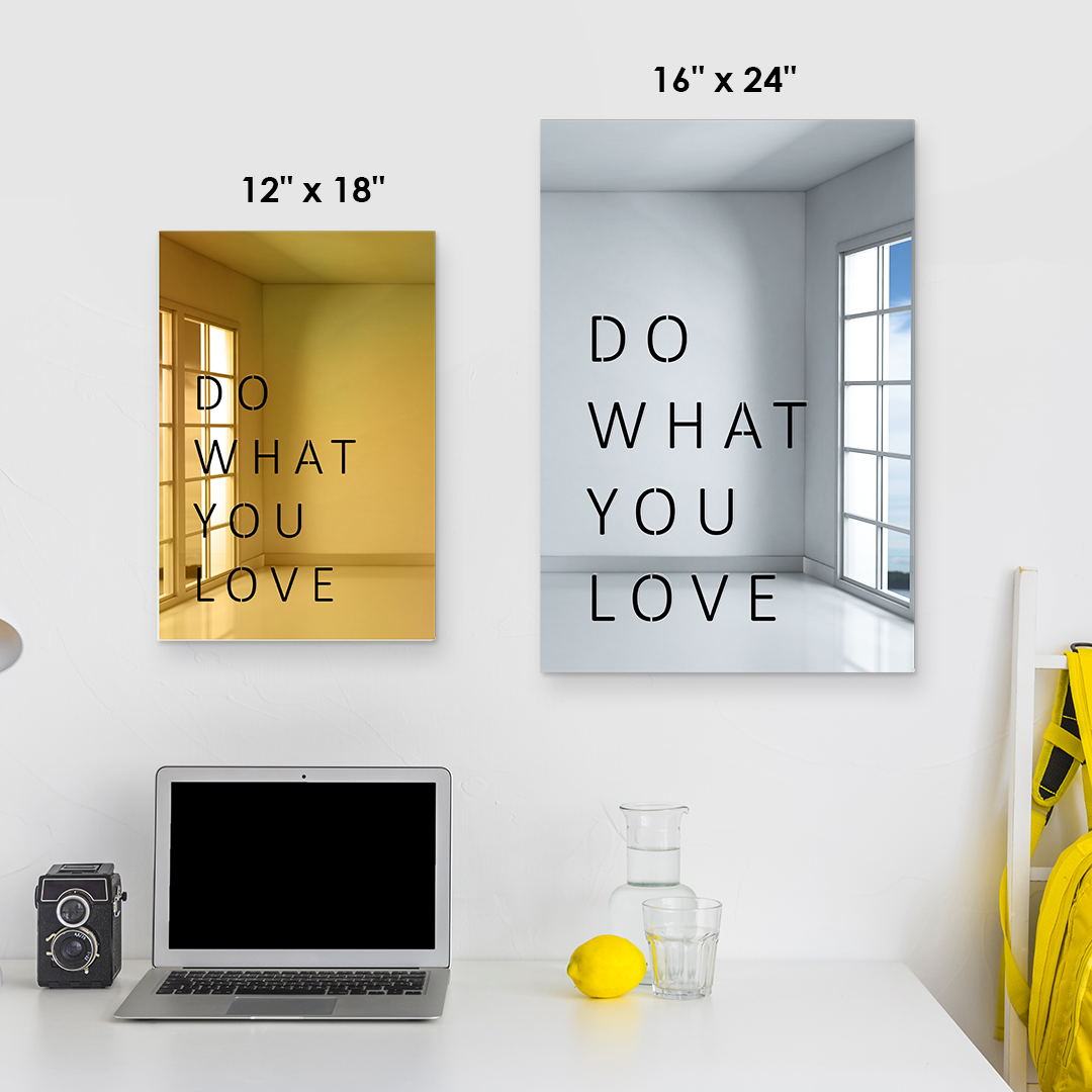 Do What You Love Wall Mirror Silver Gold