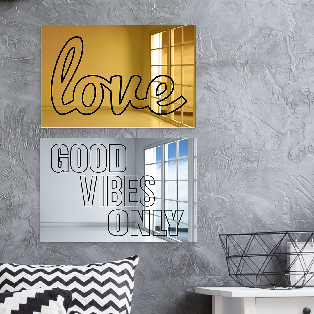 Love Wall Mirror Gold