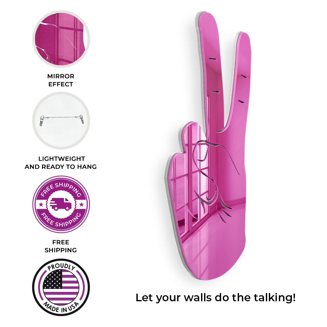 Bundle | 4-Piece Set of Rock On, Hang Loose, I Love You and Peace Sign Hand Silhouettes