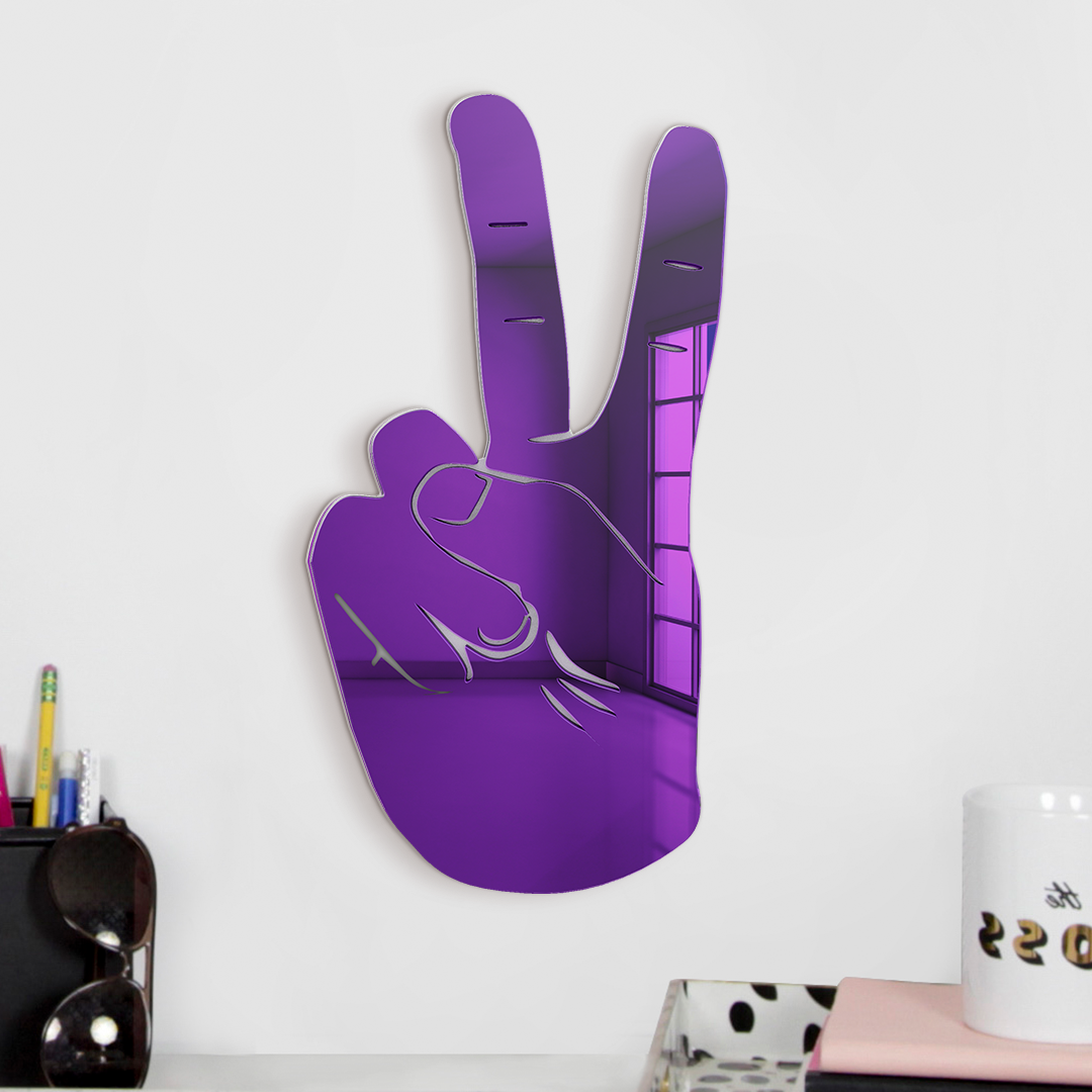 PEACE SIGN HAND SILHOUETTE - 4ArtWorks