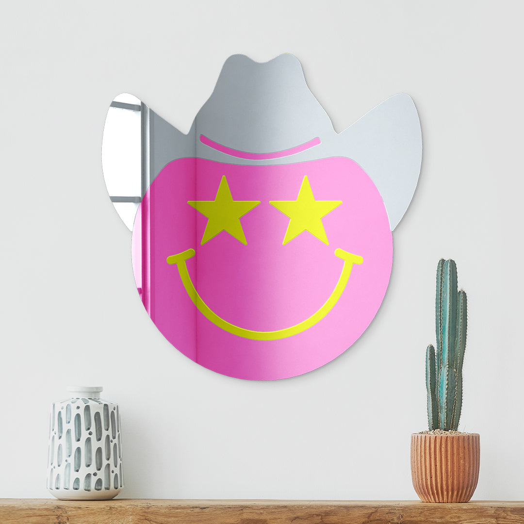 Happy Face with Cowboy Hat and Star Eyes