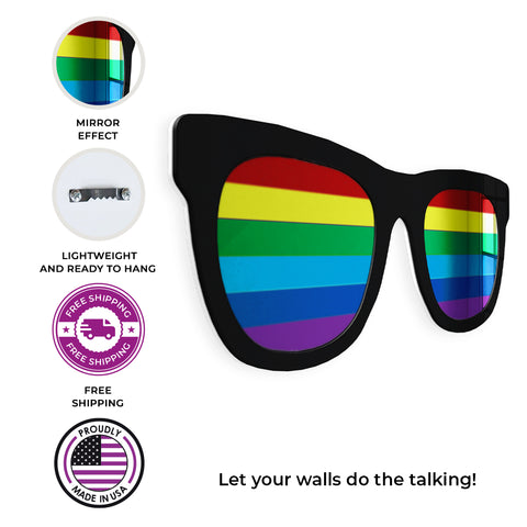 Round Cat Sunglasses | Rainbow Mirror | Smack Bang