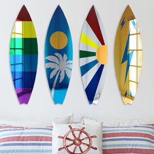 Surfboard Mirror Wall Decor