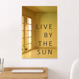 Live By The Sun Wall Mirror  Gold