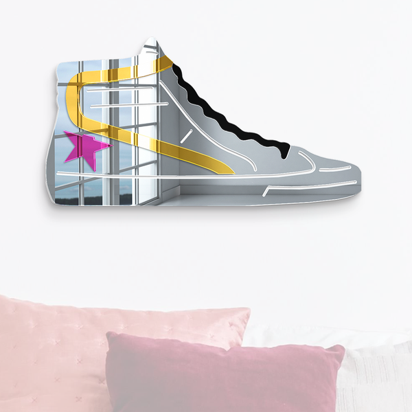 アート・デザイン・音楽 INTERIOR SKETCHER Sneaker Head Wall Mirror Decor | Cool Wall Decor | 4ArtWorks