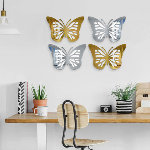 Shop Acrylic Art - Two Printed Mirror Butterfly Appliques Wall Art Decor -  Galeria Home Store