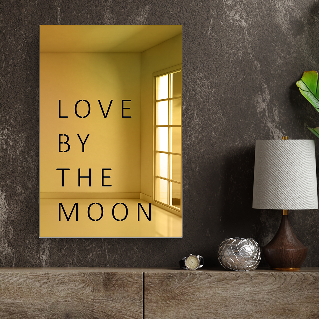 Love By The Moon Wall Mirror Gold
