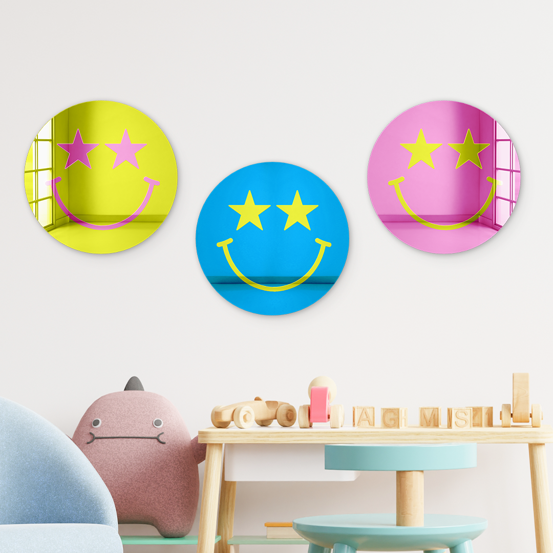 Bundle |  Happy Face with Starry Eyes Multicolor 3-Piece Set