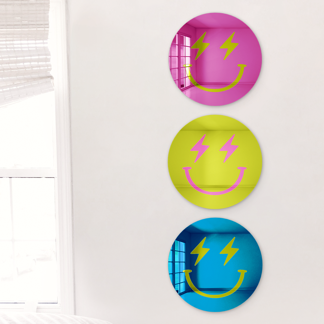 Bundle | Happy Faces With Lightning Bolt Eyes 3-Piece Multicolor Set