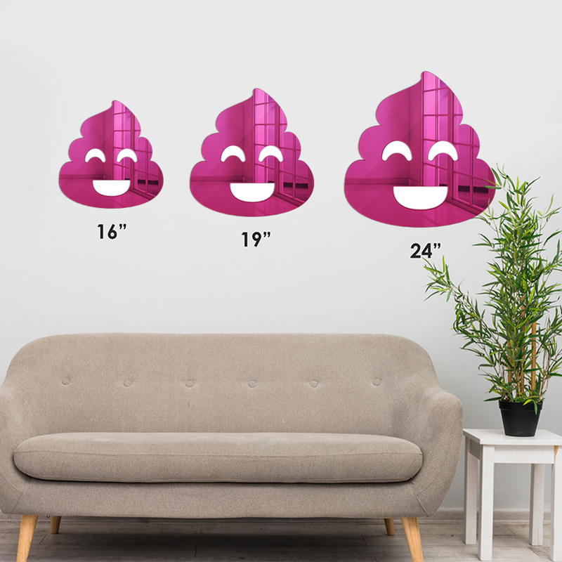POOP EMOJI WALL MIRROR | COOL WALL ART | 4ARTWORKS