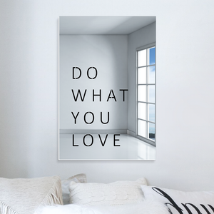 Do What You Love Wall Mirror Silver