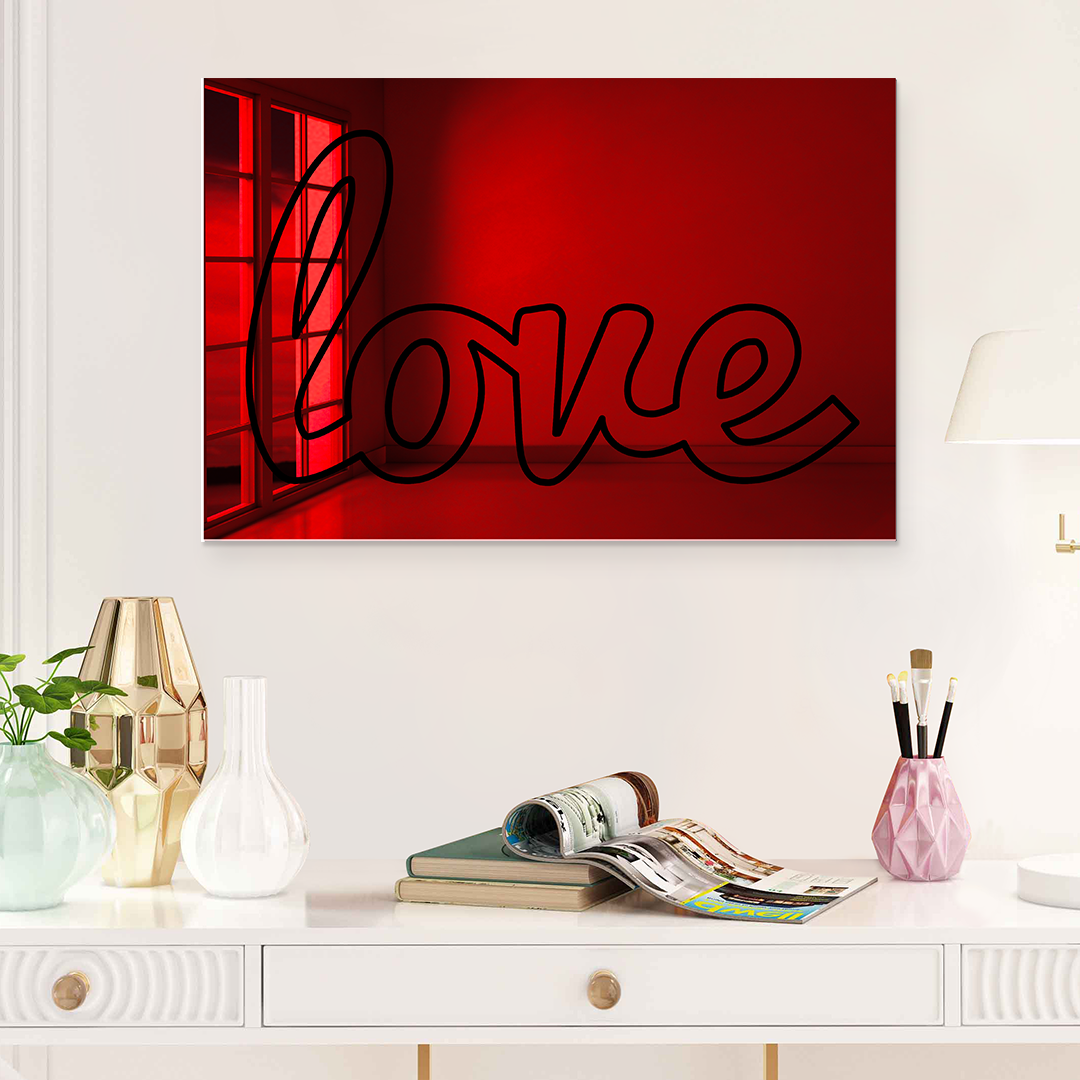 Love Wall Mirror Red Mirror