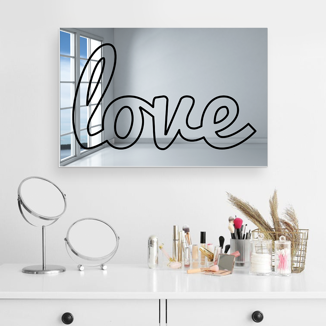 Love Wall Mirror Silver