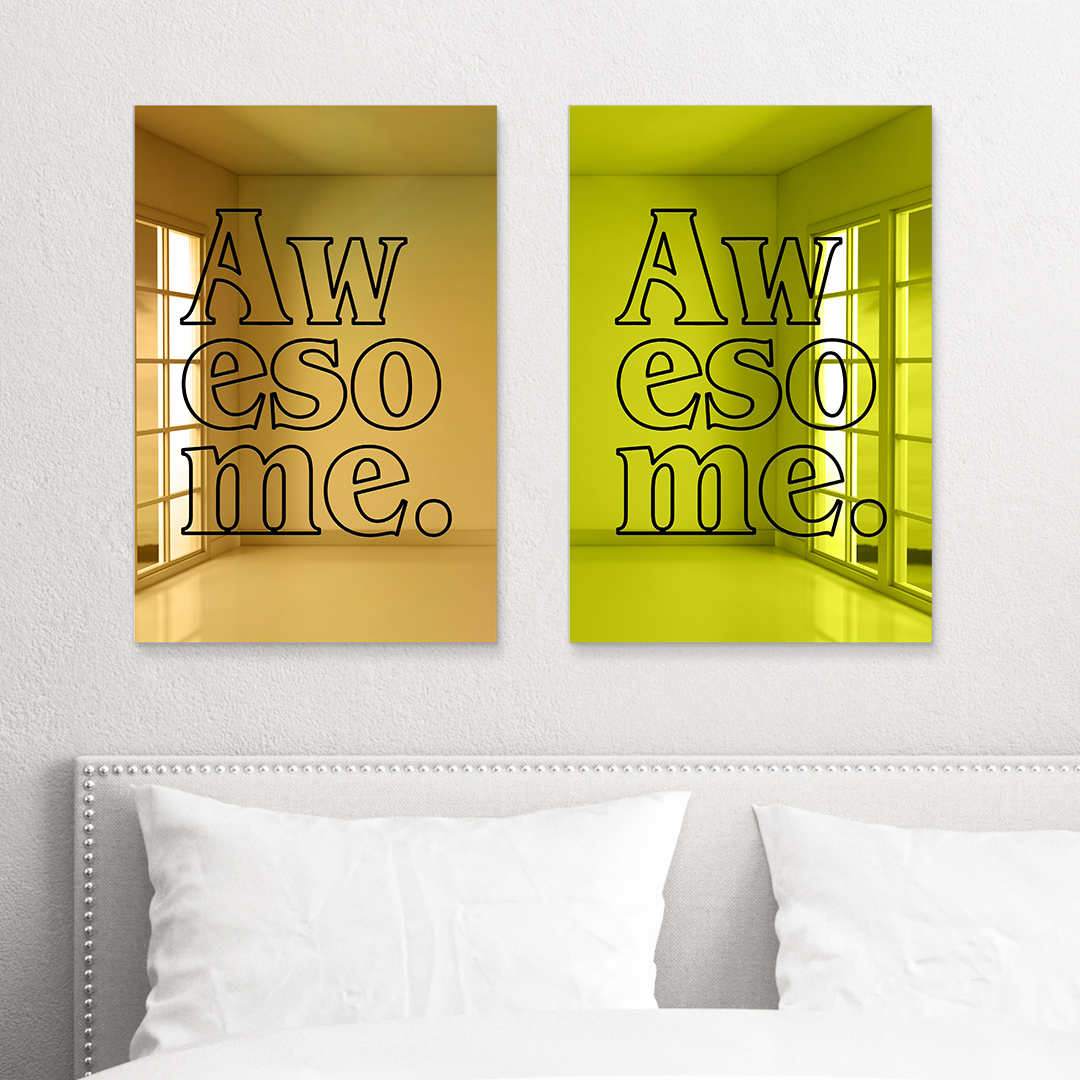 Awesome Wall Mirror Gold Yellow