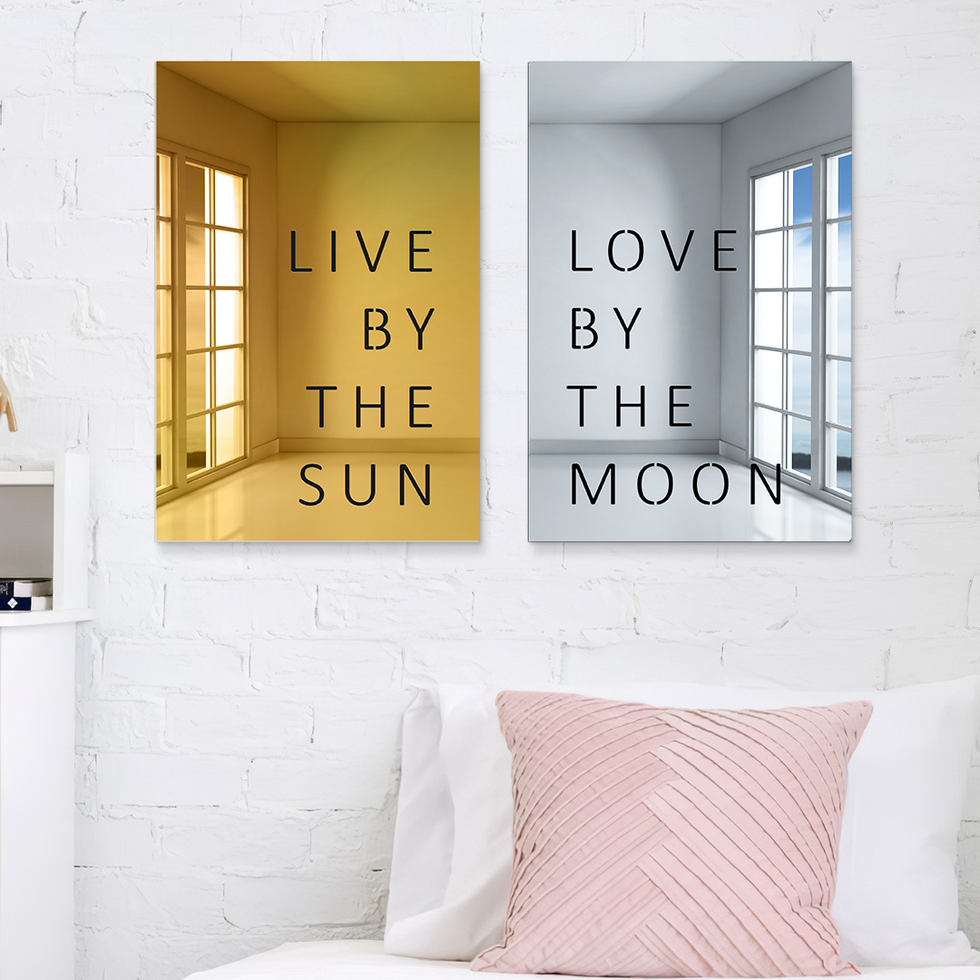 Live By The Sun Wall Mirror Silver Gold