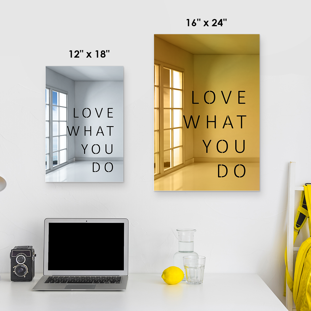 Love What You Do Wall Mirror Gold Silver