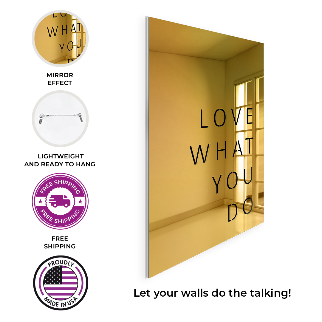 Love What You Do Wall Mirror GOLD