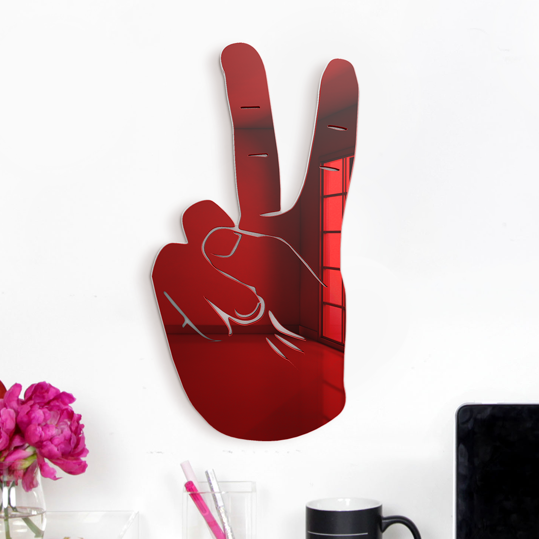 PEACE SIGN HAND SILHOUETTE - 4ArtWorks