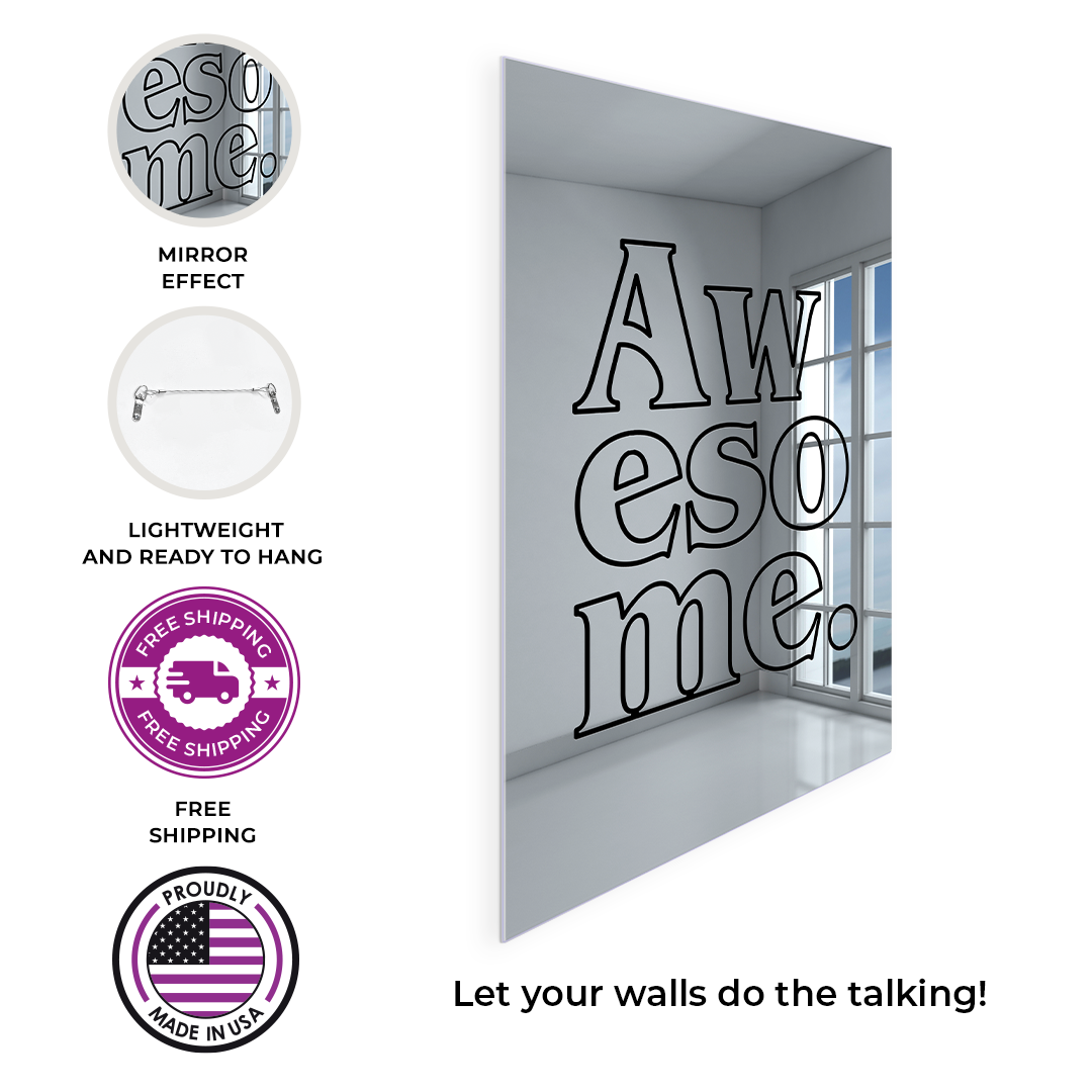 Awesome Wall Mirror Silver